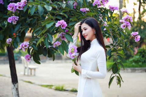 Thiếu nữ Hà thành đẹp dịu dàng bên hoa bằng lăng - Người đẹp - Việt Giải Trí