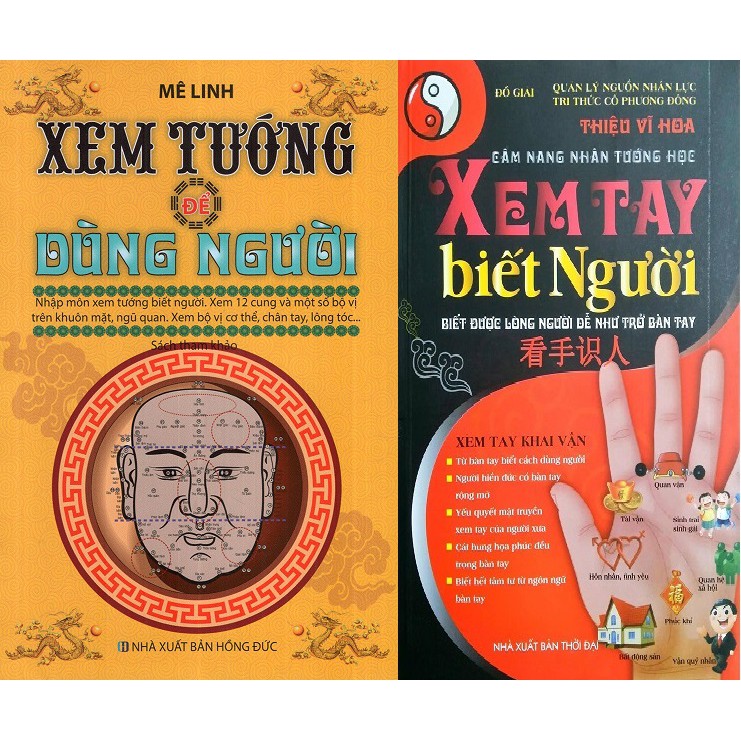 Sách - Combo Xem Tướng Để Dùng Người + Cẩm Nang Nhân Tướng Học - Xem Tay Biết Người - Tác giả Mê Linh, Thiệu Vỹ Hoa | Shopee Việt Nam